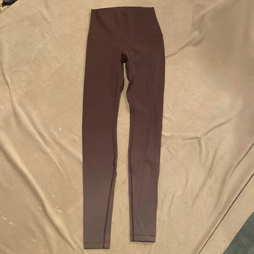 Lululemon High Rise Pants, Brown.  Size 6. Length 28”, sits at ankle.